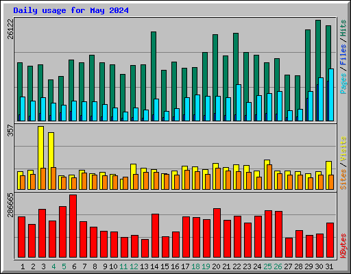 Daily usage for May 2024