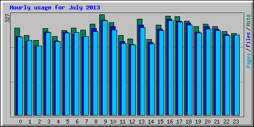 Hourly usage for July 2013