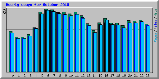 Hourly usage for October 2013