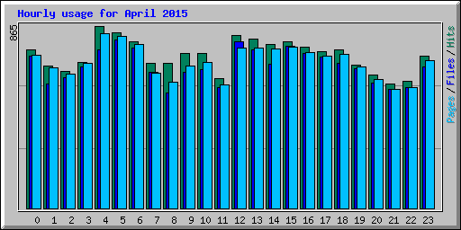 Hourly usage for April 2015