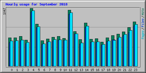 Hourly usage for September 2018