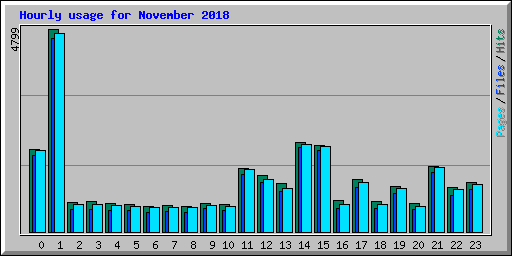 Hourly usage for November 2018