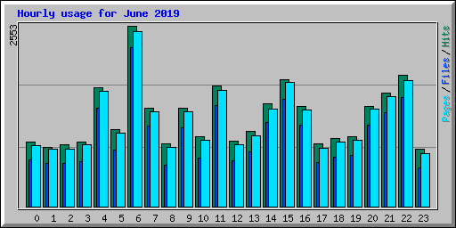 Hourly usage for June 2019