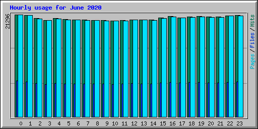 Hourly usage for June 2020