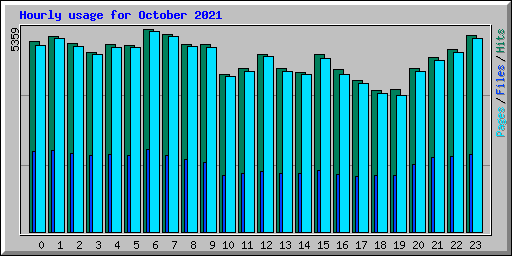 Hourly usage for October 2021