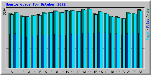 Hourly usage for October 2022