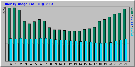 Hourly usage for July 2024