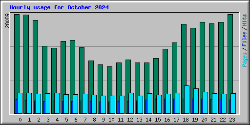 Hourly usage for October 2024