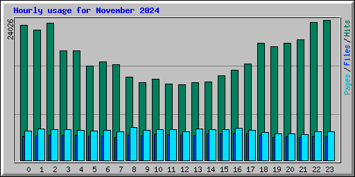 Hourly usage for November 2024