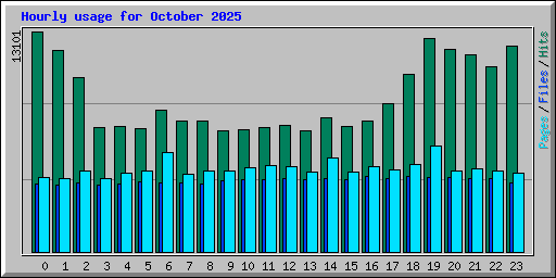 Hourly usage for October 2025