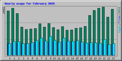 Hourly usage for February 2026