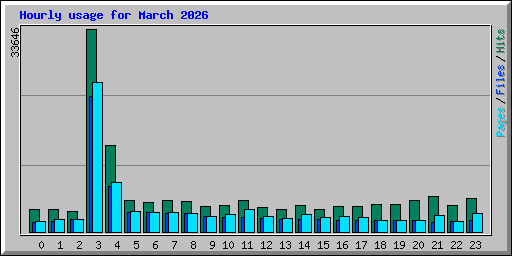 Hourly usage for March 2026